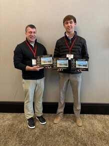 Grant Stradley accepting Mayfield award